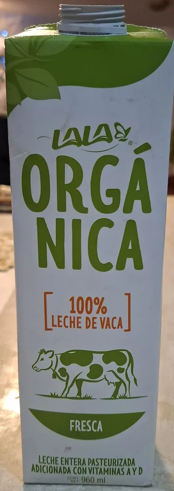Orgánica - Leche entera pasteurizada adicionada con vitaminas A y D