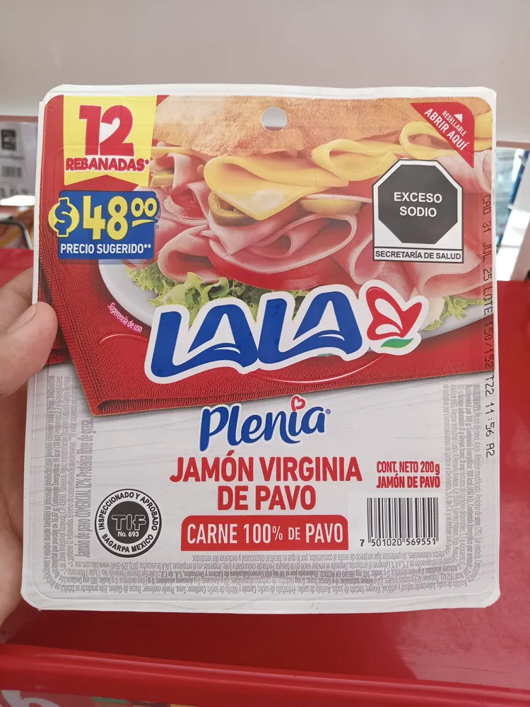 Lala jamón virginia de pavo 200g