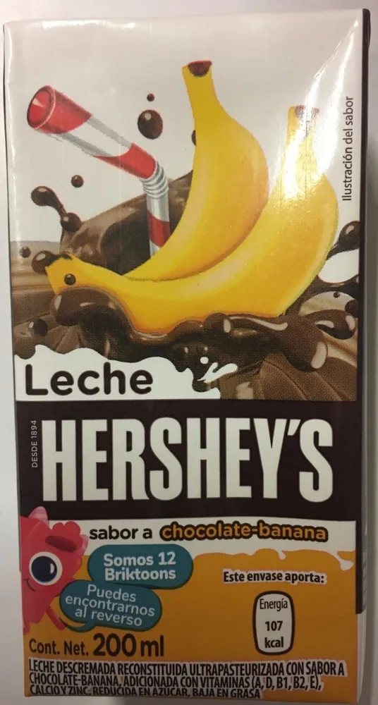 Leche sabor a chocolate-banana