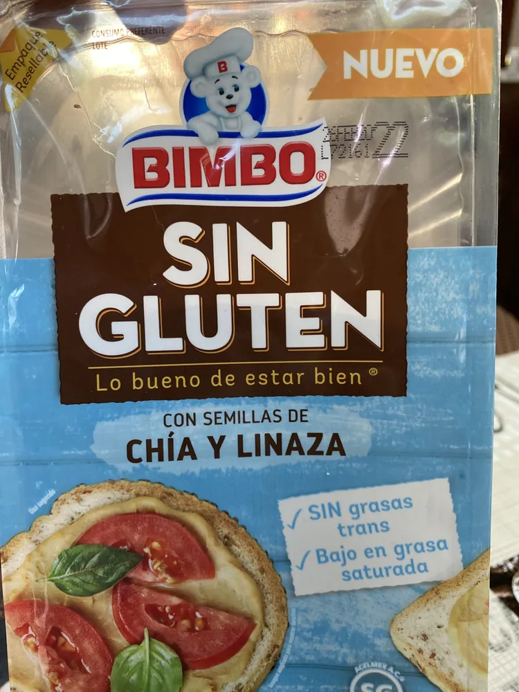 Pan blanco sin gluten con chía y linaza