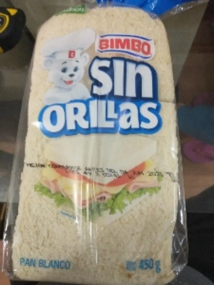 Pan blanco sin orillas