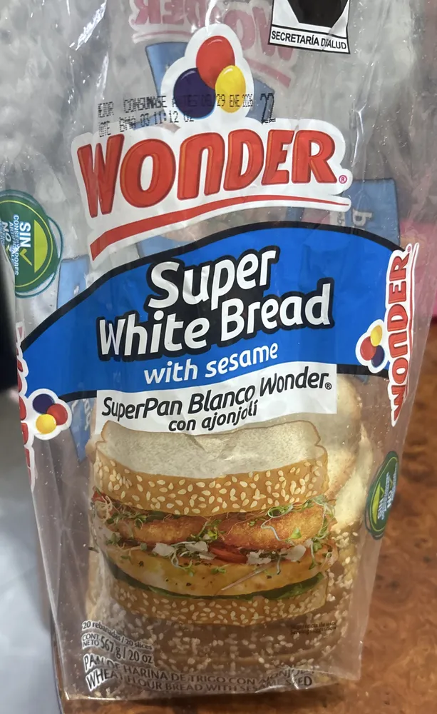 SuperPan Blanco Wonder con ajonjolí