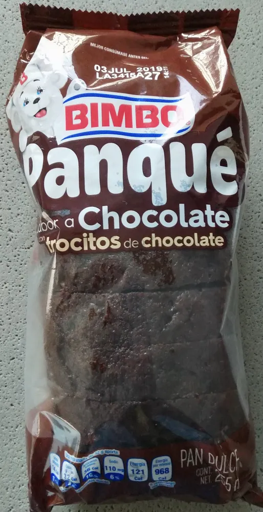 Panqué Sabor a Chocolate