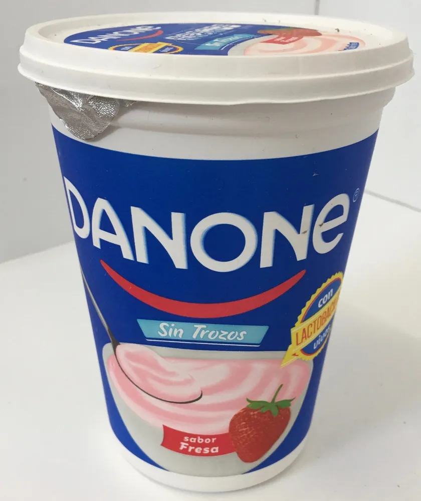 Danone Sabor Fresa sin trozos con lactobacilos vivos
