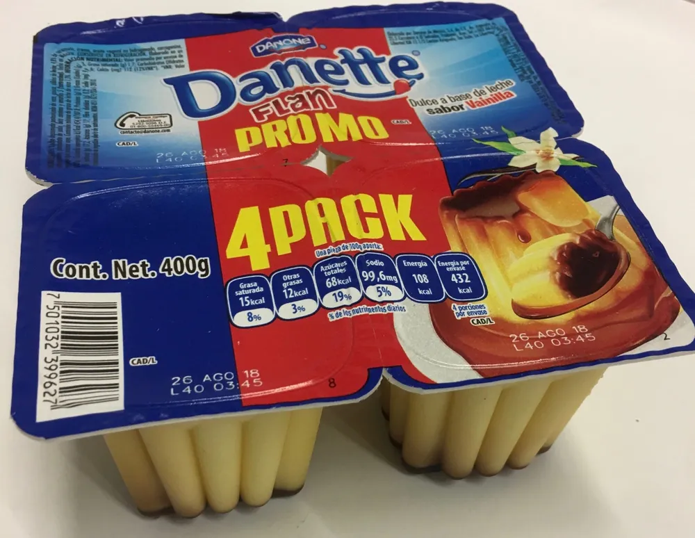 Danette Flan 4 Pack Danone