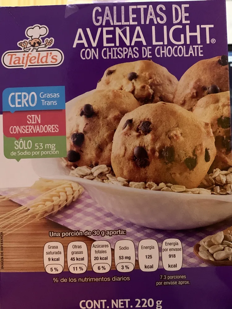 Galletas de avena light