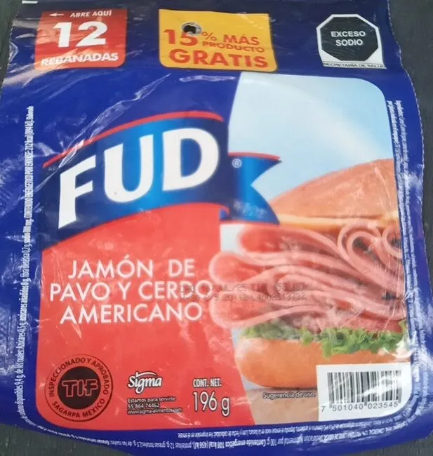 Jamón de pavo y cerdo