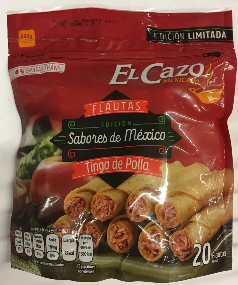 Flautas Edición Sabores de México de Tinga de Pollo El Cazo mexicano