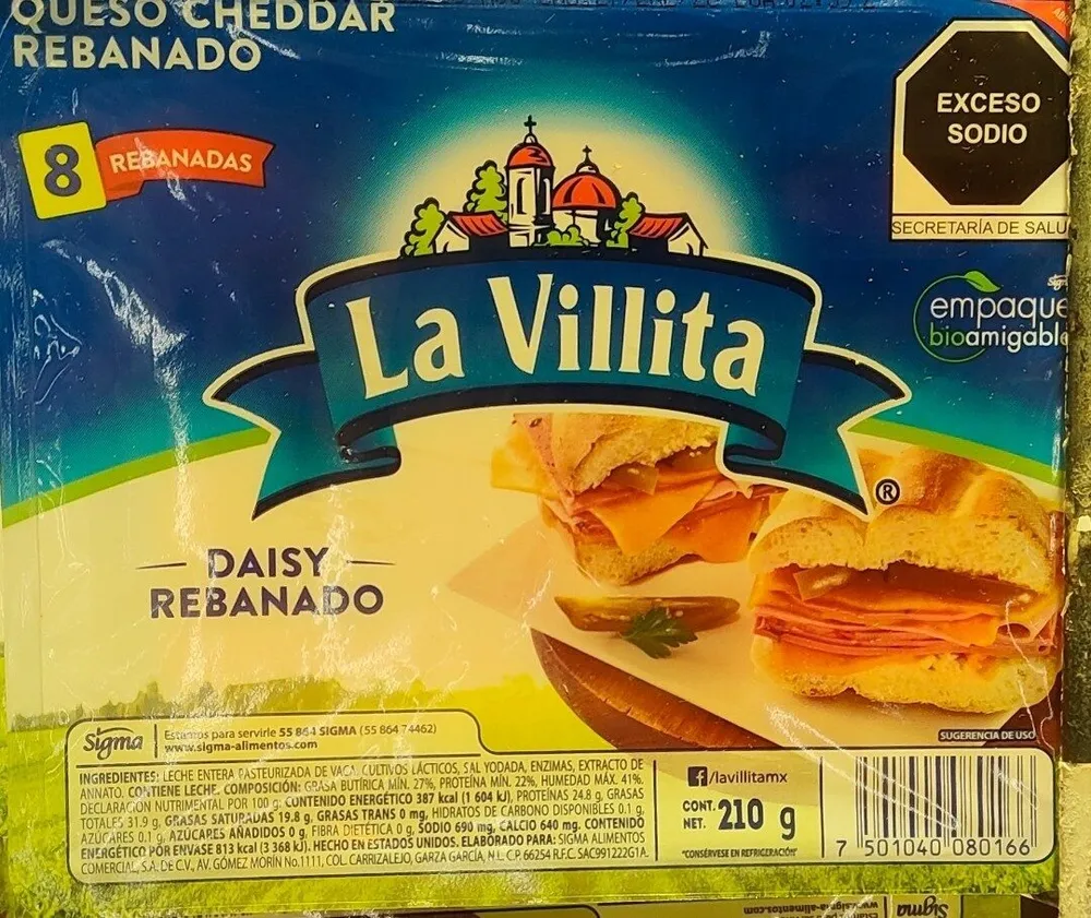 Queso Daisy Rebanado