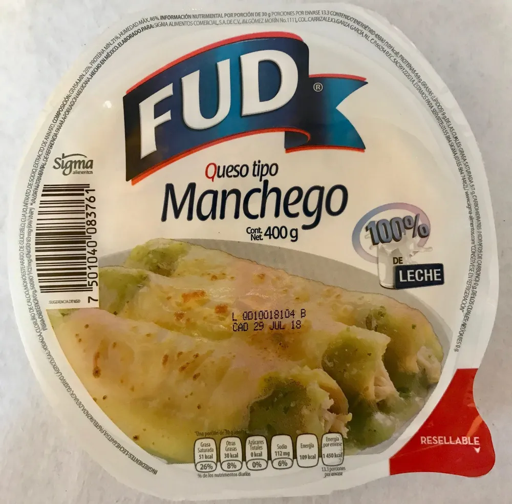 Fud queso tipo manchego
