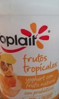 Yogurt con fruta natural tropical