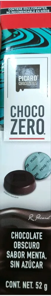 Chocolate oscuro sabor menta sin azúcar