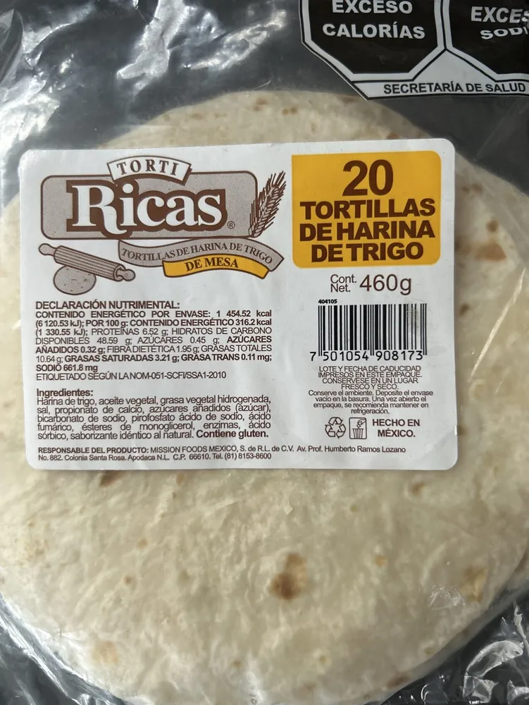 Tortilla De Harina De Trigo