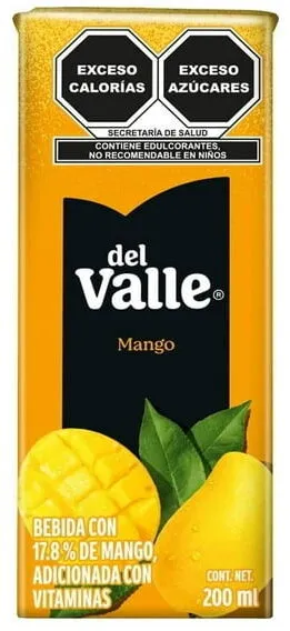 Bebida de mango adicionada con vitaminas
