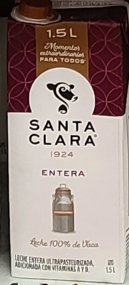 Leche entera de vaca