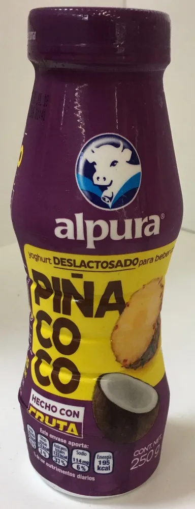Yoghurt deslactosado Piña coco
