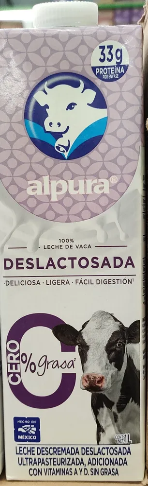 Leche Deslactosada 0% grasa