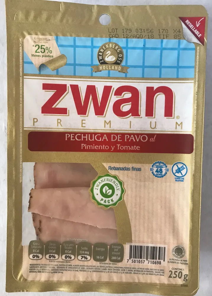 Pechuga de pavo al pimiento y tomate Zwan
