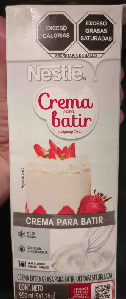 Crema Para Batir Ultrapasteurizada