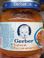 Alimento para lactantes Gerber sopa con res y verduras