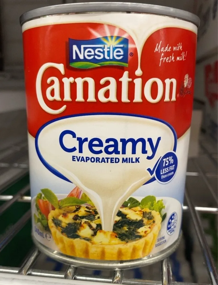 Creamy evaporated milk