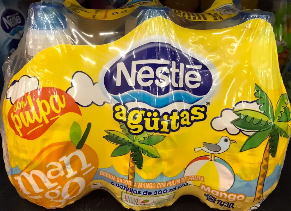 Nestle Aguitas sabor Mango 6 piezas