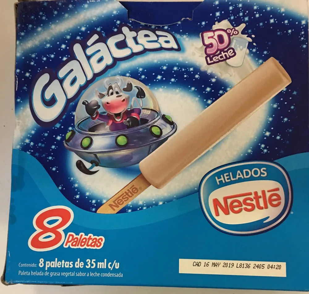 Paleta helada Galáctea Nestle