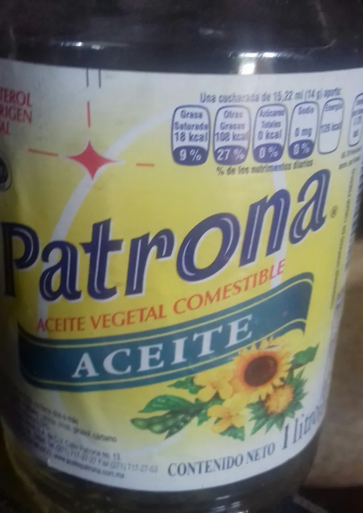 aceite vegetal comestible