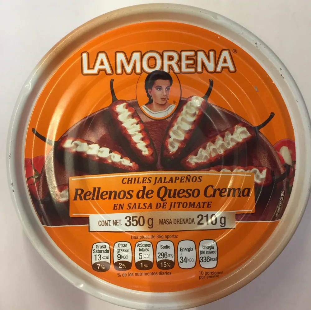 La Morena Chiles Jalapeños Rellenos de queso crema