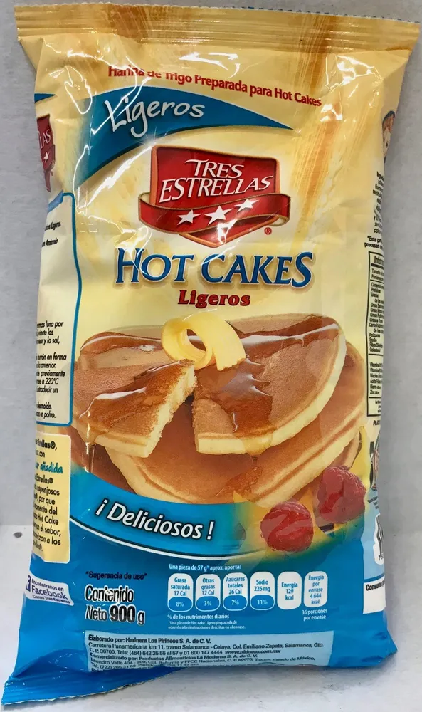 Harina de trigo preparada para hot cakes