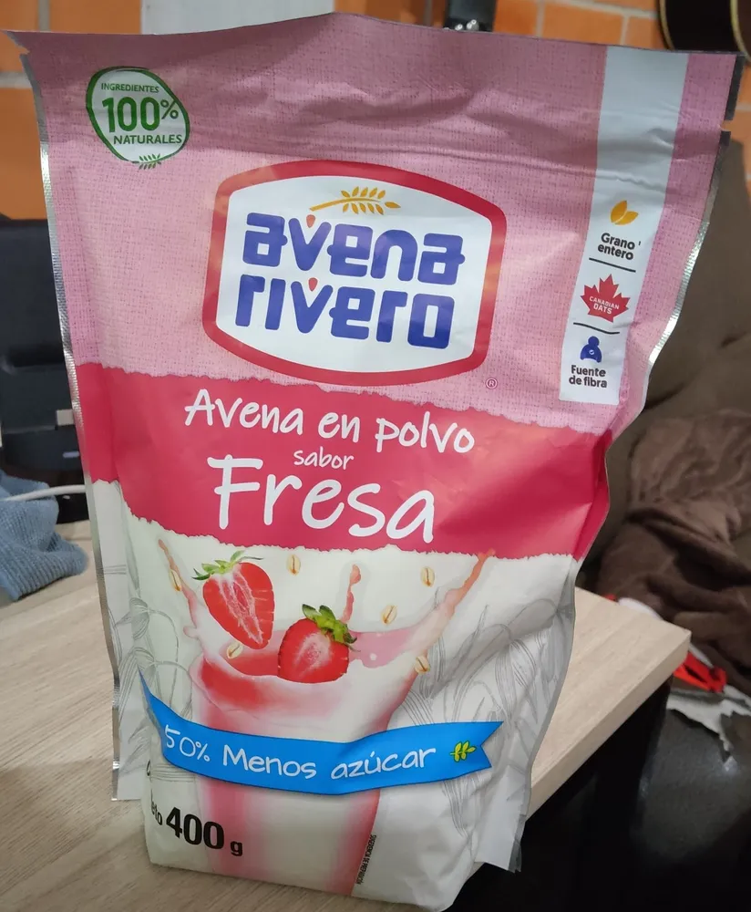 avena en polvo sabor fresa