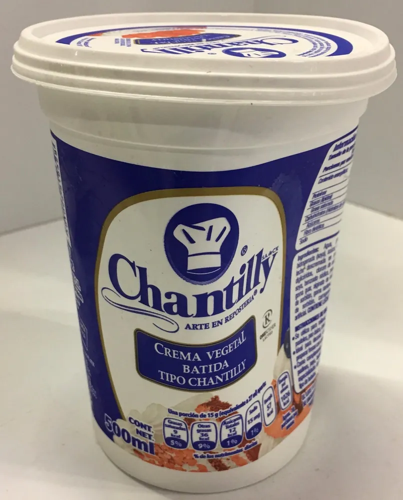 Crema vegetal batido typo chantilly