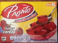 Gelatina sabor cereza reducida en grasa