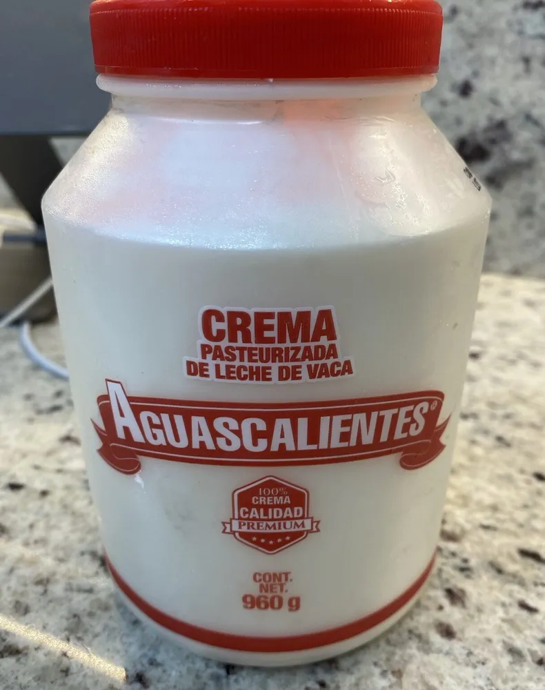 Crema Pasteurizada De Leche De Vaca