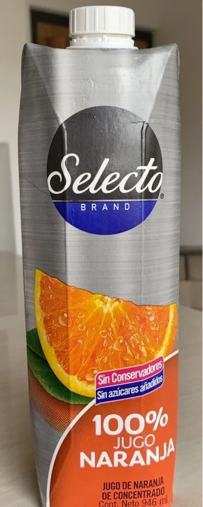 100% jugo naranja
