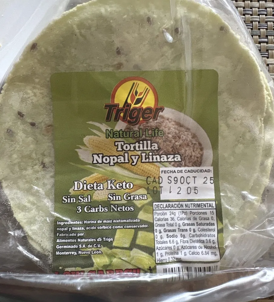 Tortilla Nopal Y Linaza