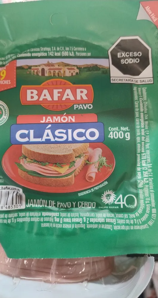 Bafar jamón de pavo