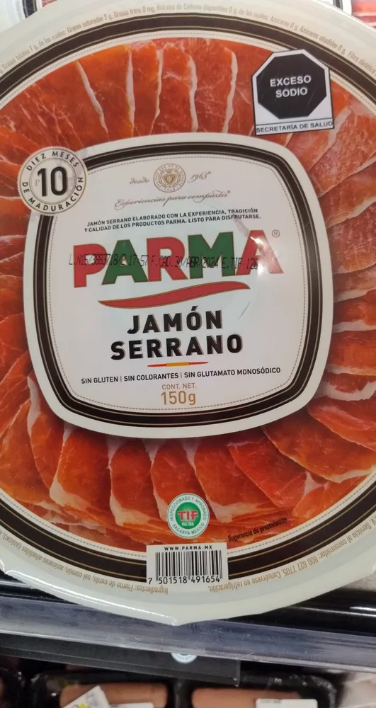 Jamón serrano en rebanadas