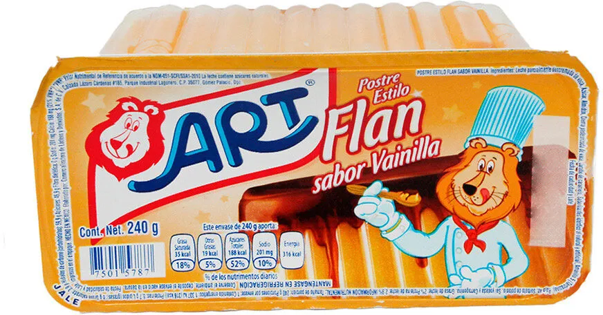 Flan sabor vainilla