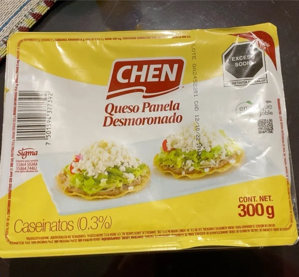Queso panela desmoronado