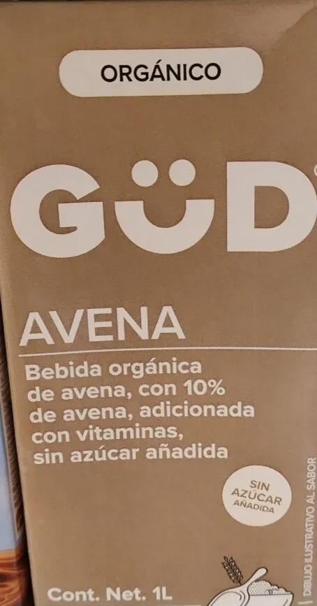Bebida de avena orgánica