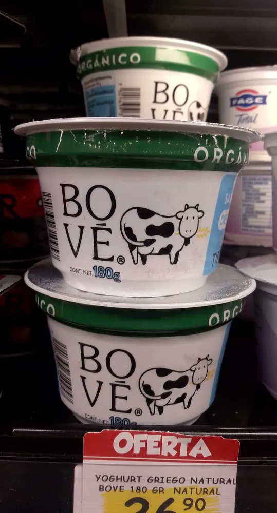 Yogurt griego natural bove 180 gr