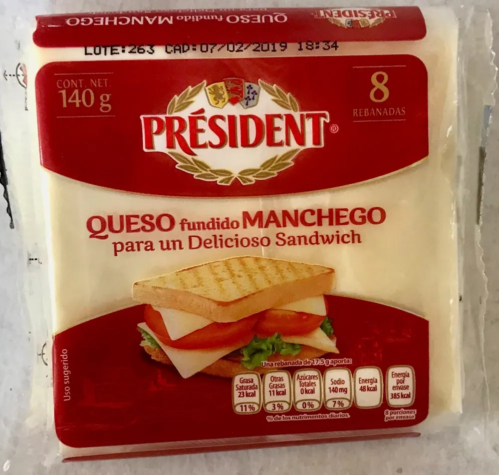 Queso fundido manchego Président