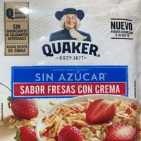 Avena integral Quaker instant sabor fresas con crema