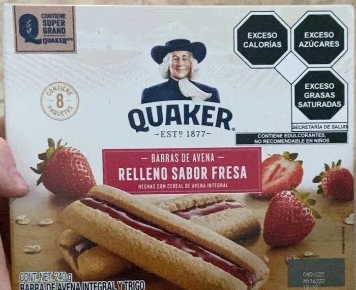 barras de avena rellen sabor a fresa
