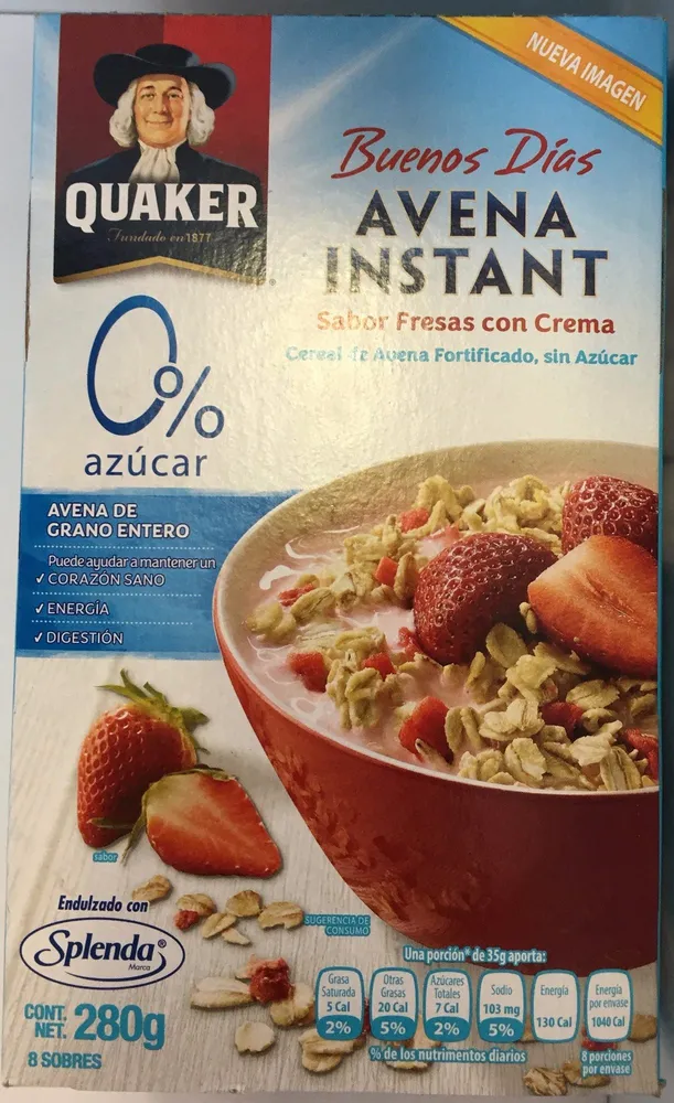 AVENA INSTANT FRESAS CON CREMA