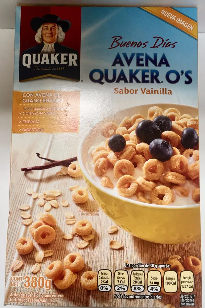 Avena Quaker O's sabor vainilla