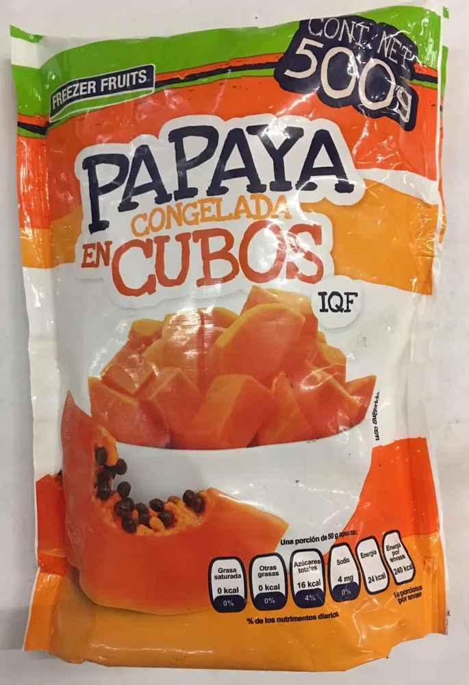 PAPAYA EN CUBOS