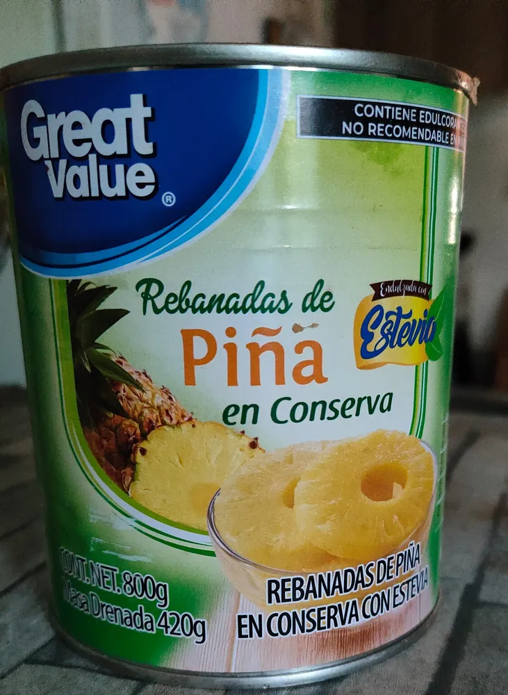Rebanadas de piña en conserva