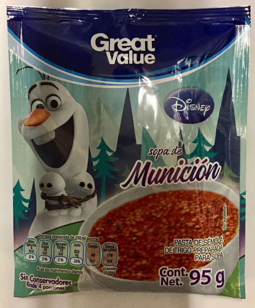 Sopa de munición disney